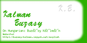 kalman buzasy business card